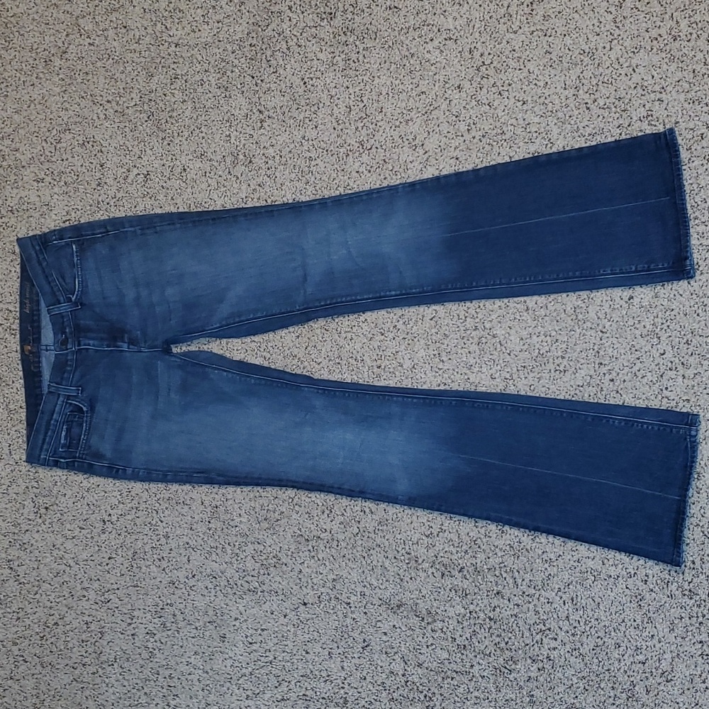 7 For All Mankind High Waist Bootcut Denim Blue Jeans